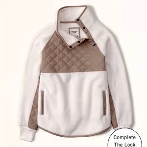 Abercrombie & Fitch Asymmetrical Snap-Up Fleece Size XL